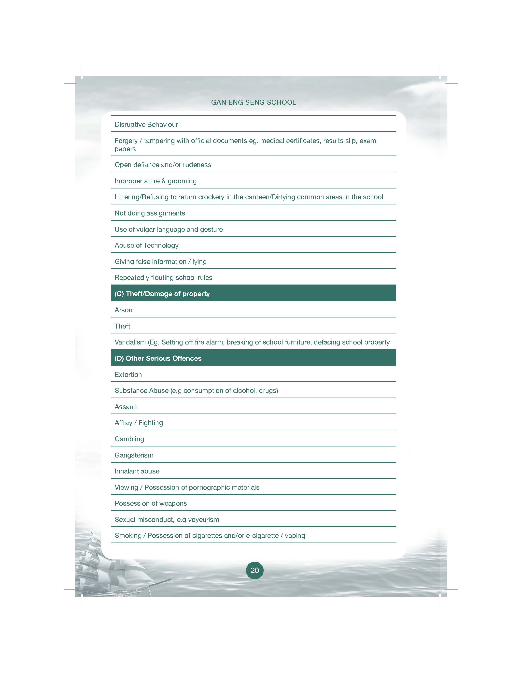 School Rules and Regulations